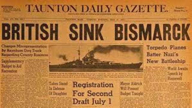 The Bismarck is sunk