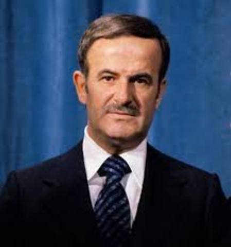 Elected unopposed as President of Syria