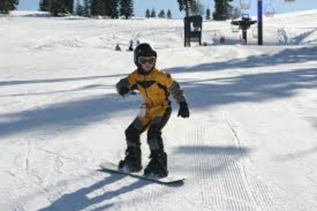 Primero de snowboard tiempo