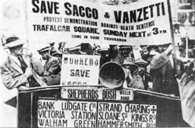 sacco and vanzetti arrested for armed robbery and murder