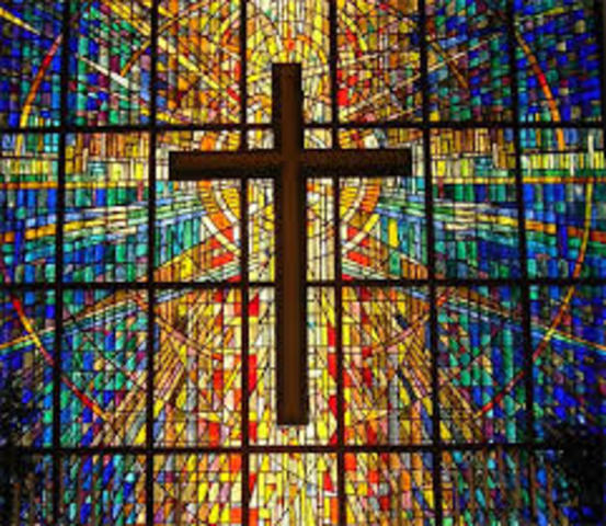 Stained glass and gothic style