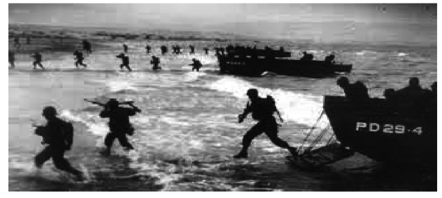 Liitlaste dessant Normandjas