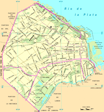 Cab Ride (Large Scale map of Buenos Aires, Argentina)