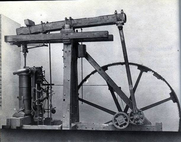 James Watt builds the first steam engine