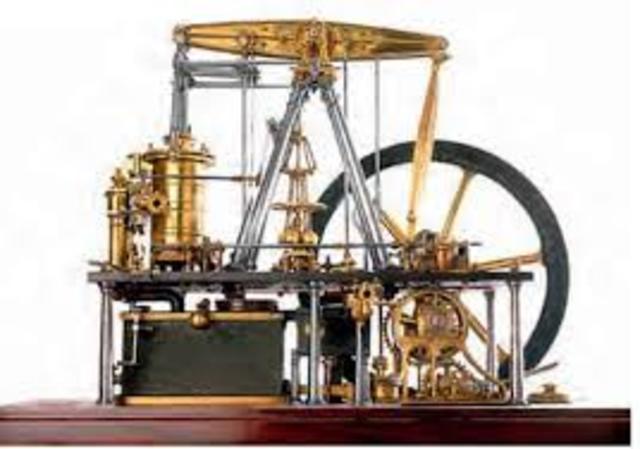 James Watt builds the first steam engine