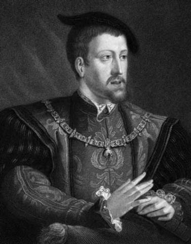 Charles V beings rule of Holy Roman Empire