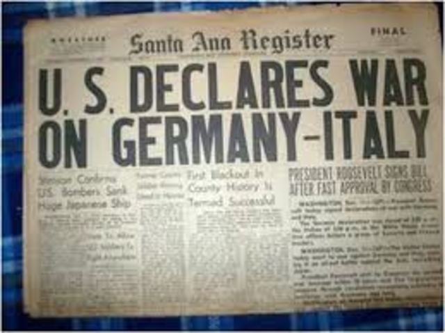 USA declared war with Germany