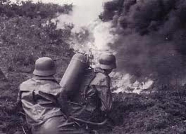 Germans use of Flame Throwers