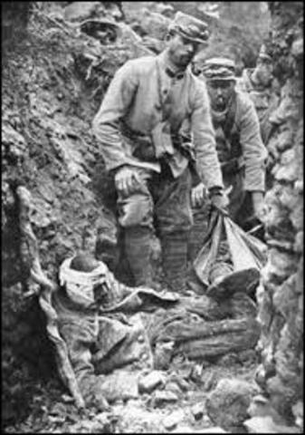Trenches are established along the entire Western Front.