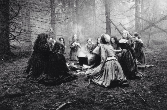 Girls dancing in the woods