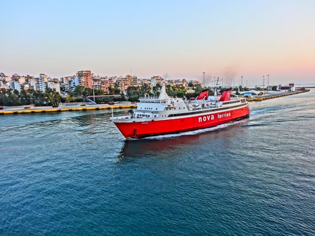 Take ferry out of Piraeus Port to Ios