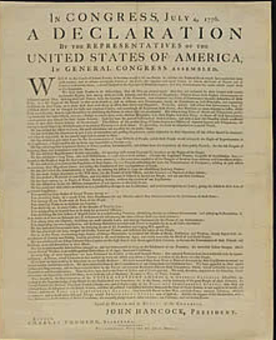 Signing of Declaration of Independence