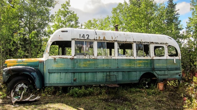 Chris finds the bus.