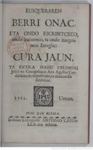 Kardaberazek euskarari buruzko lehen obra argitaratu zuen