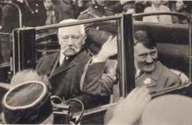 Hindenburg became President of the Weimar Republic