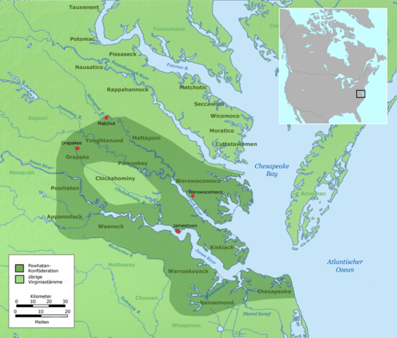 Tensions between Jamestown Settlers and the Powhatten Confederacy were escalating