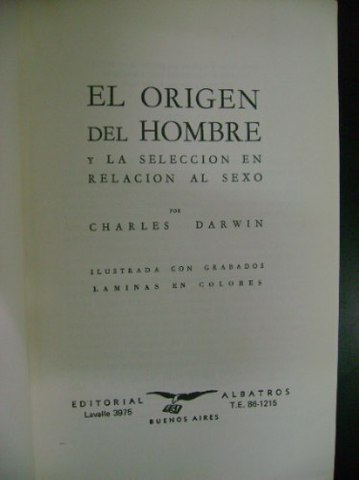 Publicación de "El origen del hombre y de la selección en relación al sexo".