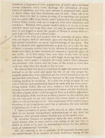 Woodrow wilson_14 point peace