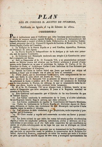 The "Plan de Iguala" (Consummation)