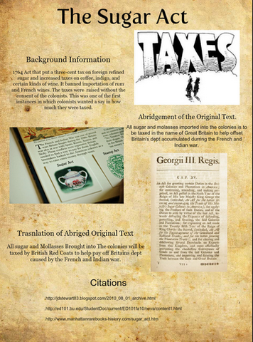 Why the British passed the Sugar Act