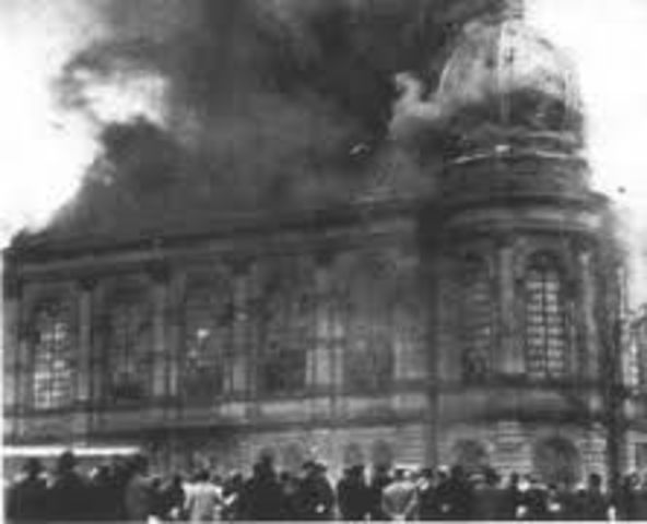 Synangogue burned by nazis in Nuremburg