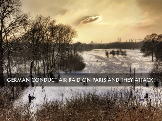 Germans Conduct Air raid on paris