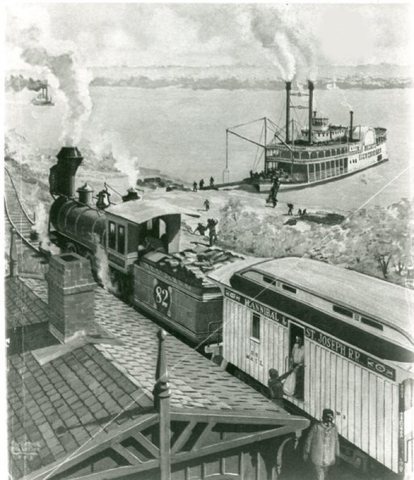 Trains over steamboats