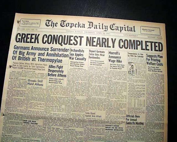 Greece surrenders to Germany