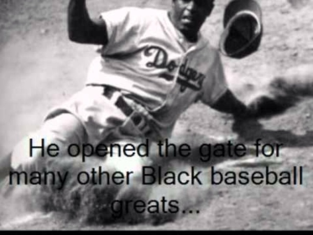 Jackie Robinson breaks color barrier in baseball