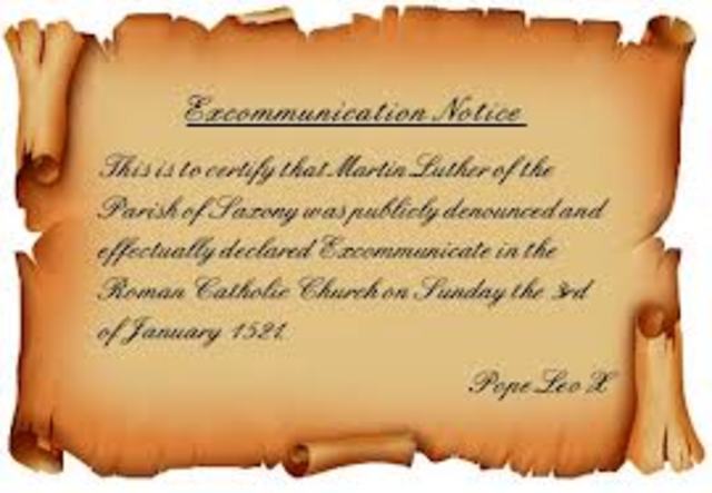 Luther's Excommunication on process
