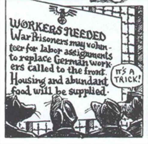 Vladek is transferred to a labor camps near the german front.