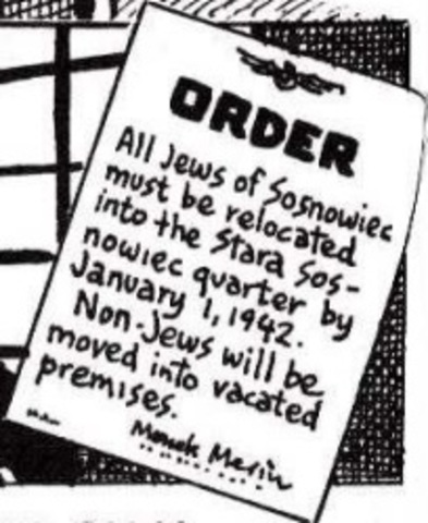 The Germans issue an order that all jerws mus relocate.