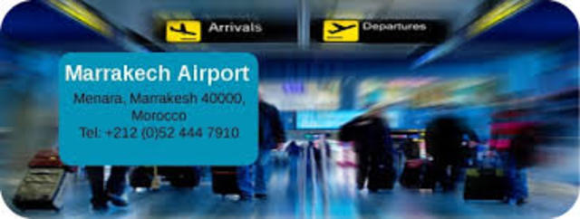 Flight from Peru arrives in Marrakech, Morocco