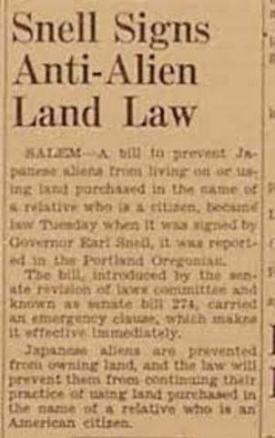 : Californiaʼs Alien Land Law