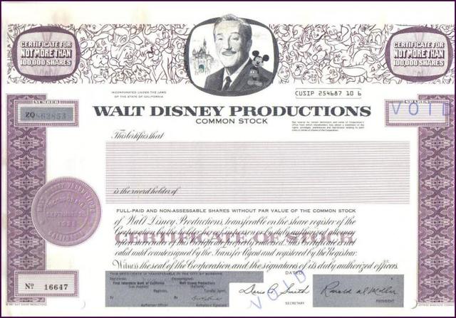 Disney first stock