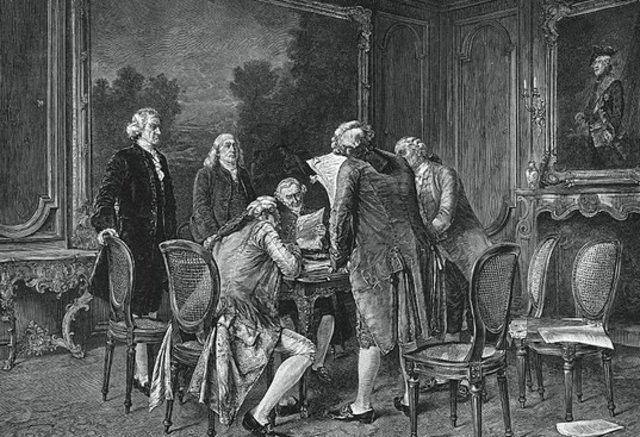 British and Americans sign preliminary articles of peace