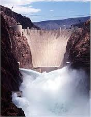 The Hoover Dam is complete