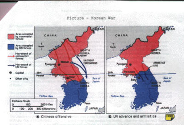 United Nations forces retreat south