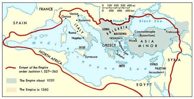 Byzantines completely conquered Italy