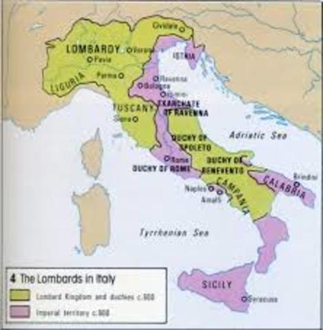 Kingdom of the Lombards founded