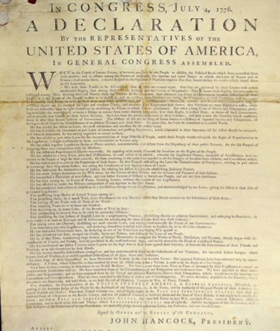 Signing of the Declaration of Independence
