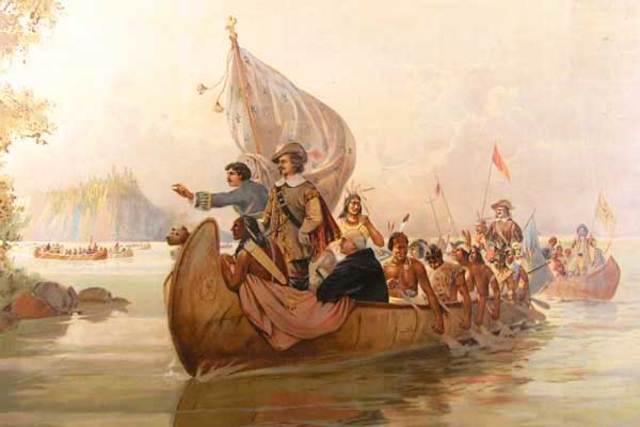 Champlain gets three young native girls