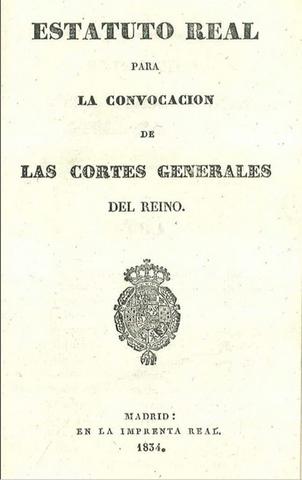 Martínez de la Rosa manda decretar un Estatuto Real inspirado en la Carta francesa de 1814