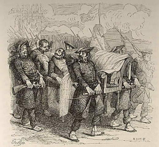 Zumalacárregui es disparado en la pierna y se retira de la dirección militar del asedio de Bilbao