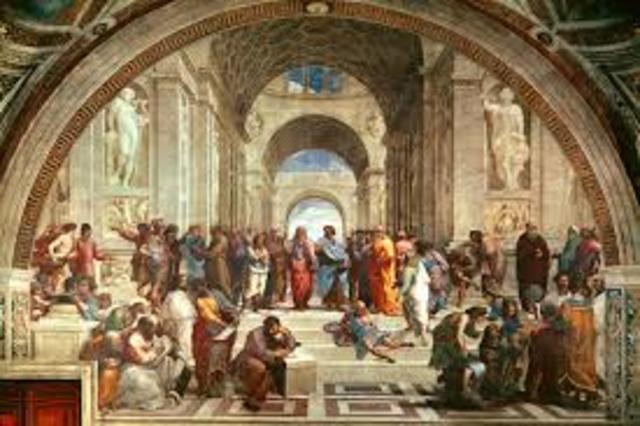 raphael paints school of athens
