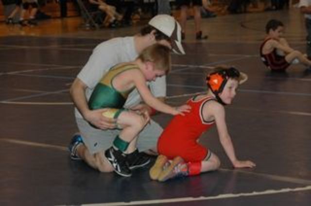 Mi practica de lucha libre primero.