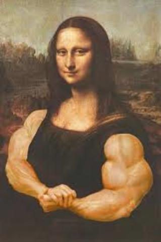 Leonardo DaVinci starts the MOna Lisa