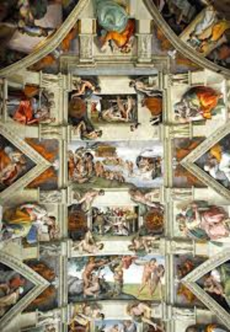 michelangelo completed painting the ceiling of the sistine chapel