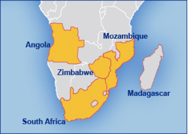 Angola and Mozambique