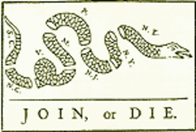 Join, or Die has became a famous political cartoon.